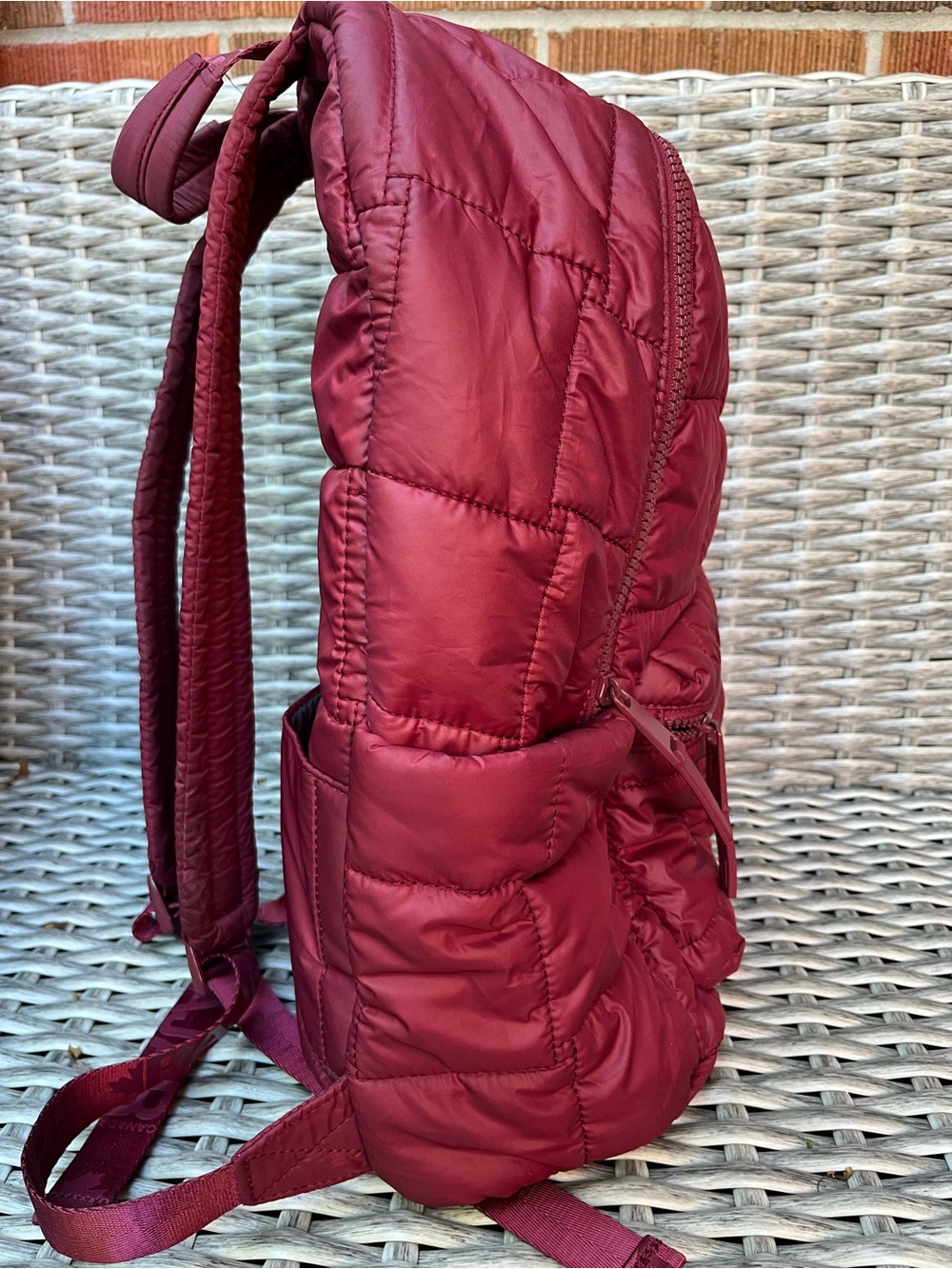 Pajar Quilted Burgundy Backpack - Picture 4 of 13